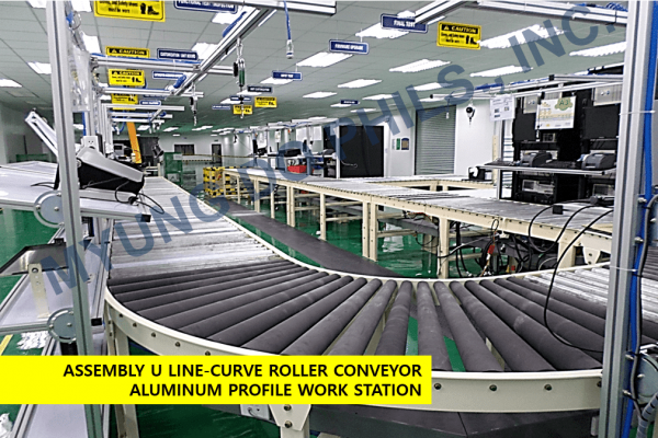Assembly U Line-Cutve Rolloer Conveyor